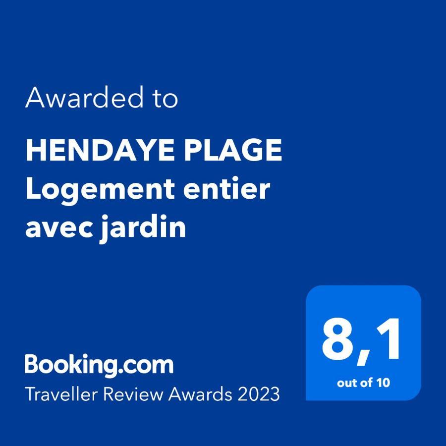 Hendaye Plage Logement Entier Avec Jardin Apartman Kültér fotó